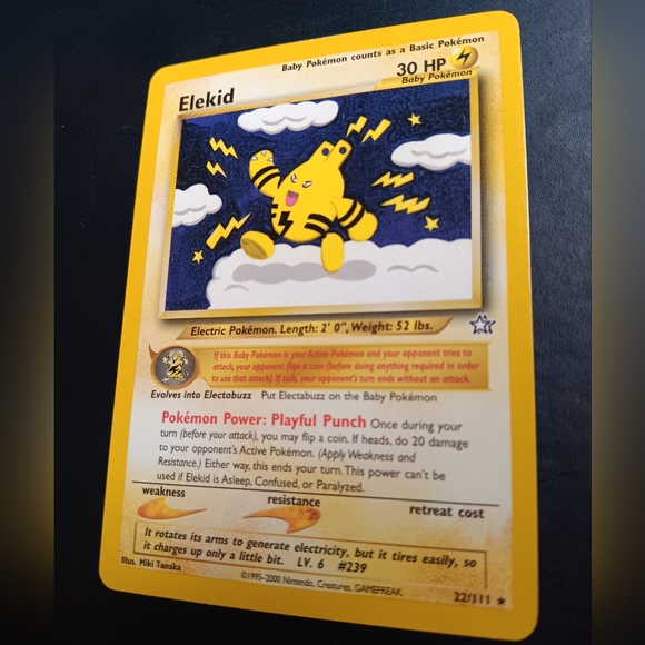 Elekid Pokemon Card - Neo Genesis - 22/111 Rare Non-Holo - Picture 5 of 9